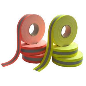 Red Phoenix HI-VIS Reflector TAPE Cotton & ARAMID Sew On 10Yards