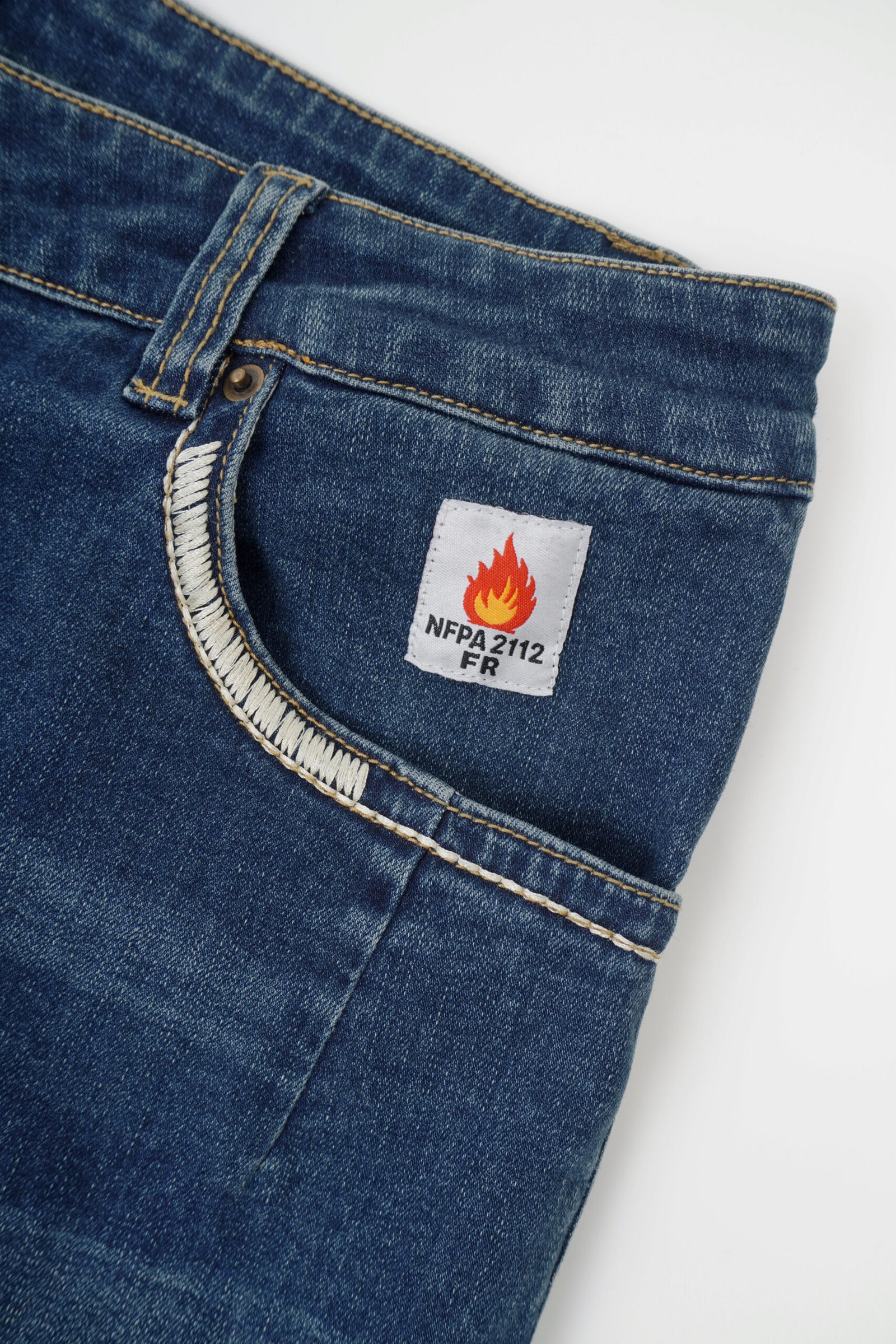 Budget FRC Men's Stretch Embroidery FR Jeans – Relaxed Fit | CAT 2 | NFPA 2112 - Image 5